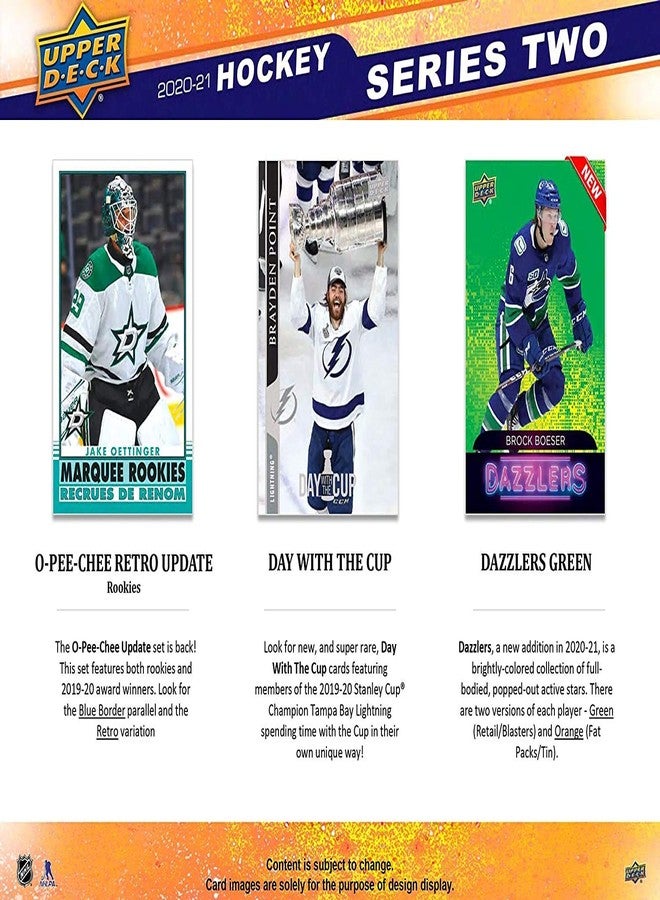 Upper Deck 2020/21 Upper Deck Series 2 NHL Hockey RETAIL box (24 pks/bx) - Image 5