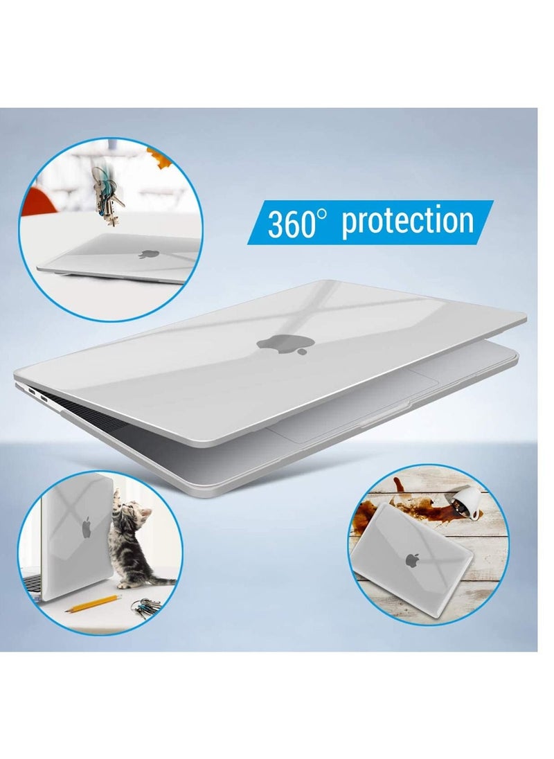 iBenzer - Compatible with MacBook Pro 16 Inch Case A2141 Release 2020 2019,Plastic Hard Shell Case Cover for Mac Pro 16’’with Touch Bar and Touch ID,Crystal Clear,T16BK - Image 1