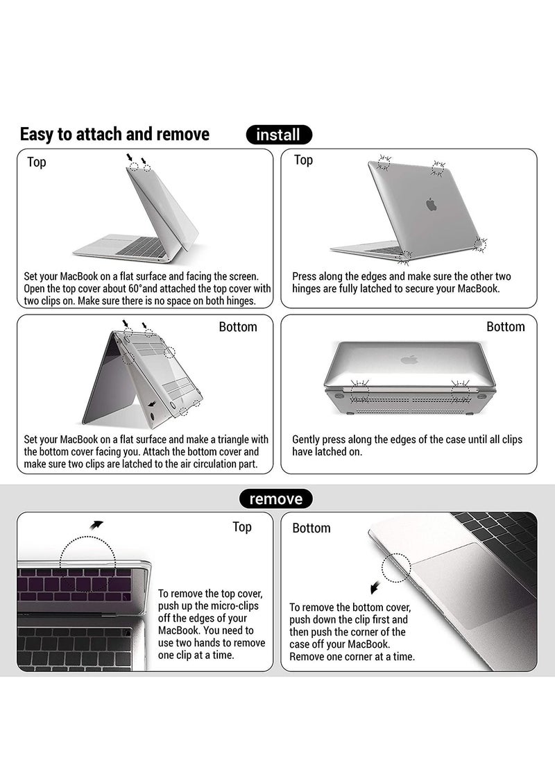 iBenzer - Compatible with MacBook Pro 16 Inch Case A2141 Release 2020 2019,Plastic Hard Shell Case Cover for Mac Pro 16’’with Touch Bar and Touch ID,Crystal Clear,T16BK - Image 1