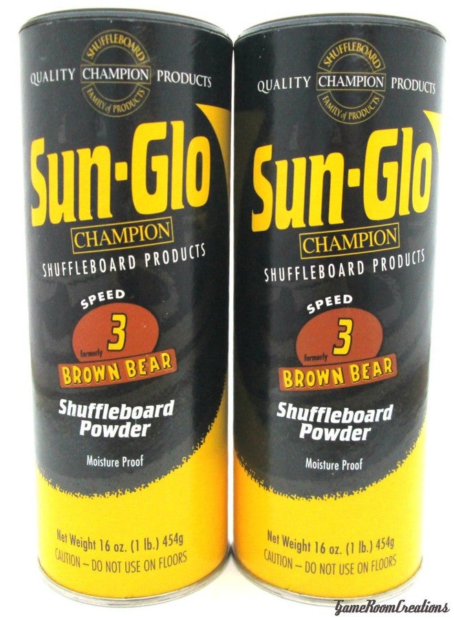 Twin Pack of Sun-Glo #3 Speed Shuffleboard Powder Wax