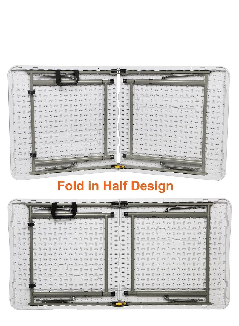 Phone Planet Folding table with a modern practical design white color dimensions 120 x 70 cm - Image 3