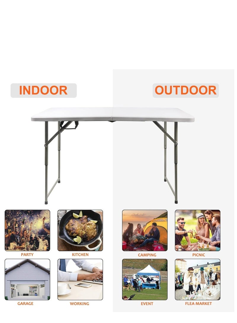 Phone Planet Folding table with a modern practical design white color dimensions 120 x 70 cm - Image 4