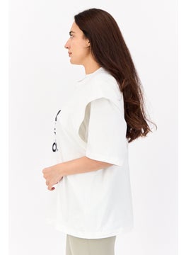 adidas Originals Women 2 In 1 Sportswear Fit Brand Logo Outdoor Top, White  - Image 2