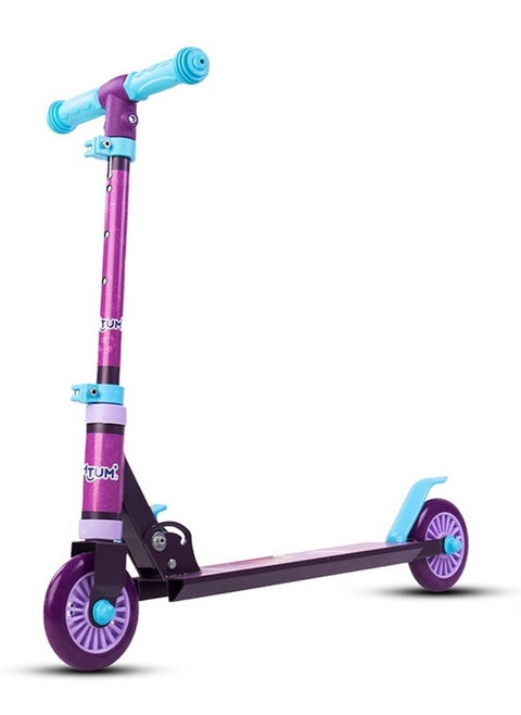 41 Inch Road Runner Sportz Kick Scooter For Kids of 5+ Years 3 Adjustable Height, Foldable, PVC Wheels With Bearings And Weight Capacity 120 Kgs With Brakes- Sky Blue