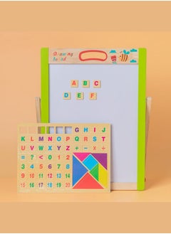 Generic High Quality Educational Toys Kids Magnetic Drawing Wooden Double-Side Blackboard for Children Drawing  - Image 2