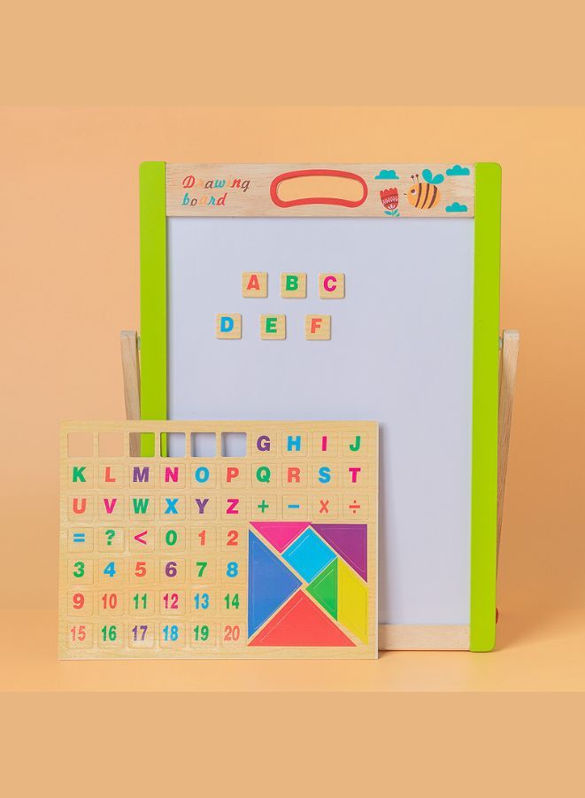 High Quality Educational Toys Kids Magnetic Drawing Wooden Double-Side Blackboard for Children Drawing - Image 2