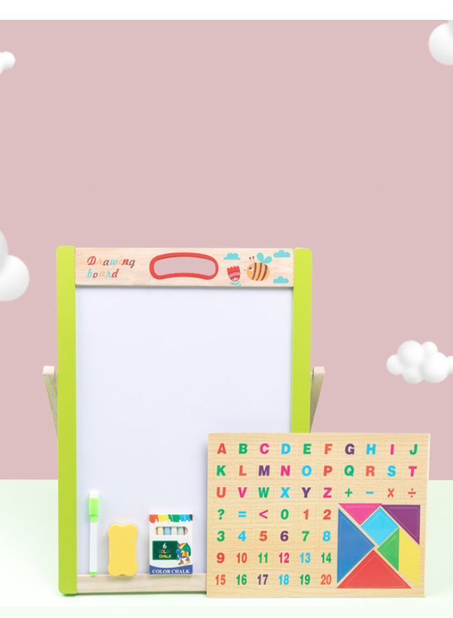 High Quality Educational Toys Kids Magnetic Drawing Wooden Double-Side Blackboard for Children Drawing - Image 5