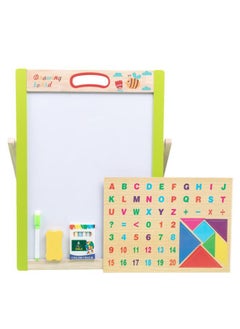 Generic High Quality Educational Toys Kids Magnetic Drawing Wooden Double-Side Blackboard for Children Drawing  - Image 1