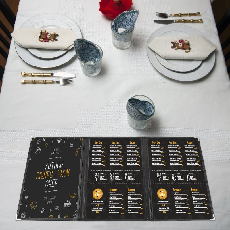 🍽️ مجلد قوائم بتصميم محمول للاستخدام في المطاعم مصنوع من مادة في سي متينة - Image 5