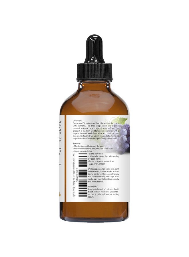 velona Grapeseed Oil 4 fl oz | 100% Pure and Natural Carrier Oil | Refined, Cold pressed | Skin, Face, Body, Hair Care | Use Today - Enjoy Results - Image 4