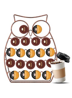 Perfii K-Cup Organizer For Home Kitchen Storage Owl Design with 20 Pods Capacity, Neat and Convenient Coffee Pod Storage  - Image 1