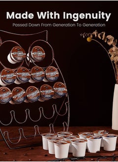 Perfii K-Cup Organizer For Home Kitchen Storage Owl Design with 20 Pods Capacity, Neat and Convenient Coffee Pod Storage  - Image 2