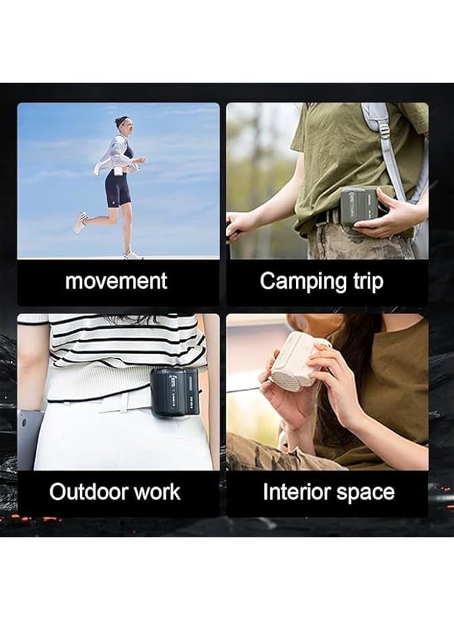 Waist Fan Under Shirt Portable Cool Clip Fan, Mini Belt Fan Clip on Waist Fan 3-speed Adjustable, 4500mAh Battery Extra-long Standby USB Rechargeable for Camping Outdoor (White) - Image 5