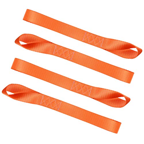 JCHL Soft Loops Tie Down Straps 4pk 12000lbs Max Strength 18X17 Heavy Duty Motorcycle Tie Downs for use with Ratchet Strap Secure Trailering of Motorcycles Kayak Jeep ATV UTV - Image 1