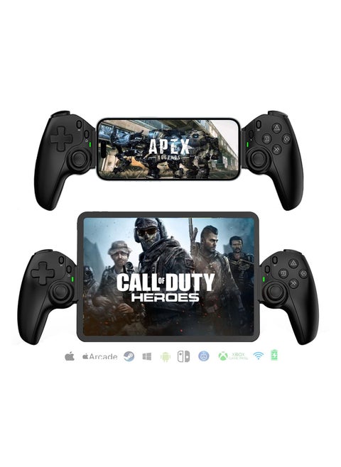 D9 Mobile Cloud Gaming Controller for iPhone 15/14, iPad, Tablet, Android/PC/Switch/PS3/PS4 Gamepad Joystick with Turbo, Streaming on PS5/PS4/Xbox/PC, Hall Effect/Hall Trigger, 6-Axis Gyro Sensor