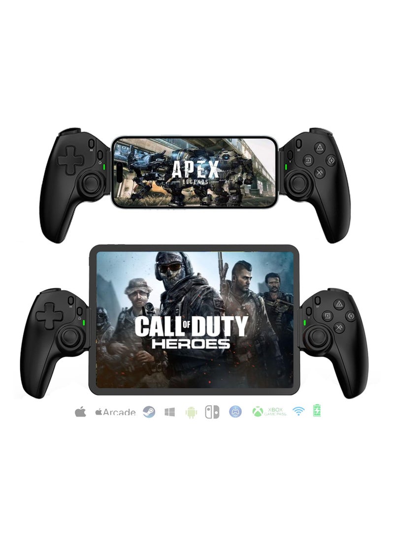 Generic D9 Mobile Cloud Gaming Controller for iPhone 15/14, iPad, Tablet, Android/PC/Switch/PS3/PS4 Gamepad Joystick with Turbo, Streaming on PS5/PS4/Xbox/PC, Hall Effect/Hall Trigger, 6-Axis Gyro Sensor  - Image 1