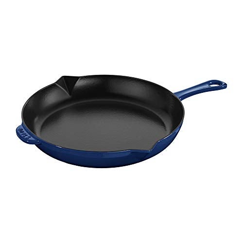 STAUB Cast Iron 12inch Fry Pan Dark Blue - Image 1
