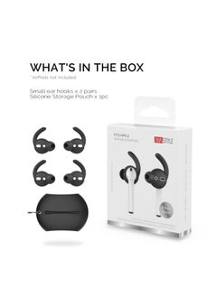 Generic Suitable For Apple Wireless Bluetooth Headset Silicone Earplugs AirPods1 & 2 In-Ear Anti-dropping Silicone Ear Cap-Specifications:Black Two Pairs Of Trumpet  - Image 1