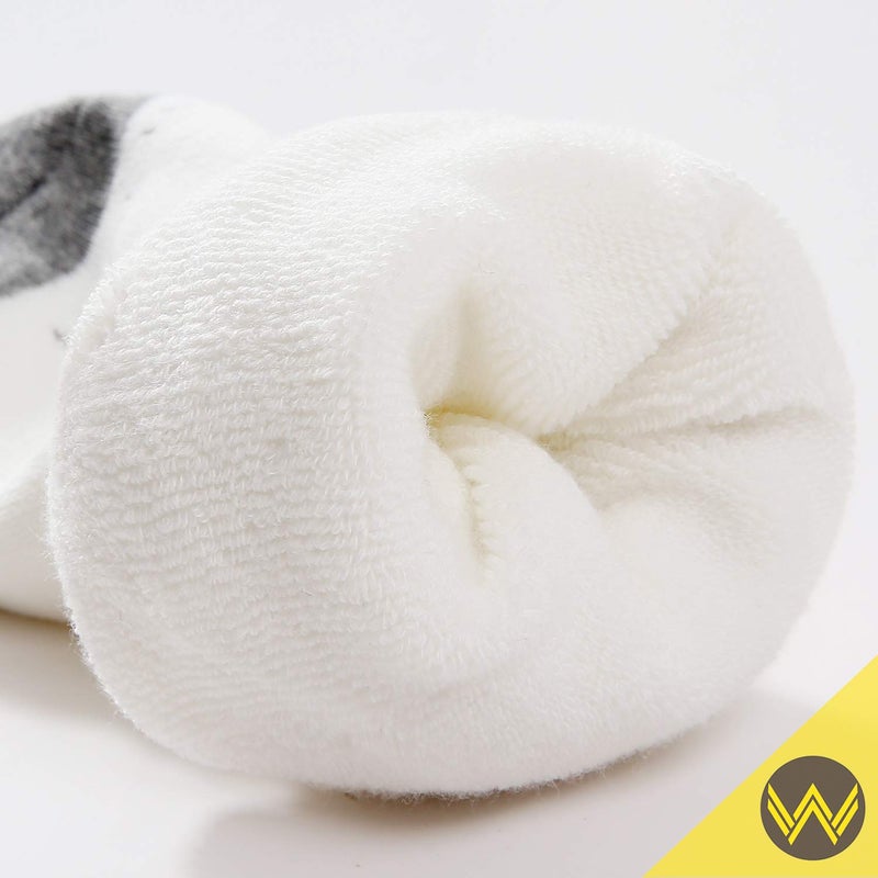 Wander جوارب رياضية للرجال WANDER بطول الكاحل 3/8 أزواج جوارب سميكة مبطنة للجري للرجال والنساء جوارب قطنية 6-9/9-12/12-15 - Image 2