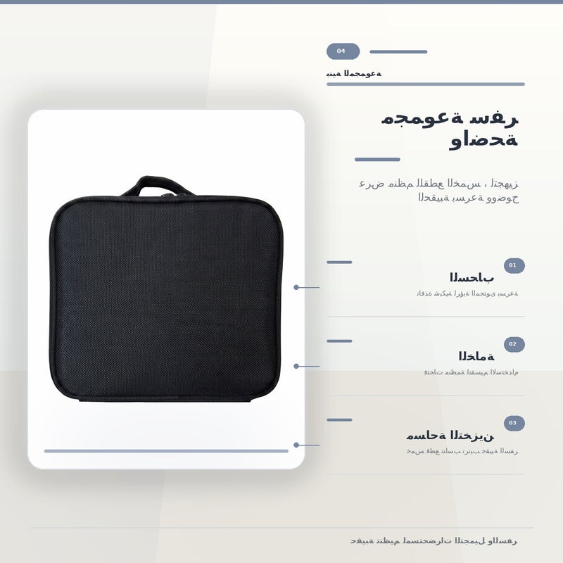حقيبة مكياج احترافية بسعة كبيرة وبمقبض حمل وتنظيم عملي لأدوات التجميل والسفر منظم للتخزين - Image 5