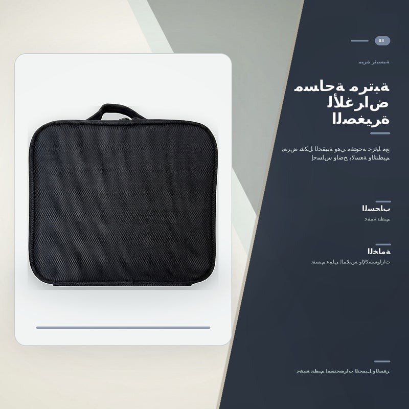 حقيبة مكياج احترافية بسعة كبيرة وبمقبض حمل وتنظيم عملي لأدوات التجميل والسفر منظم للتخزين - Image 4