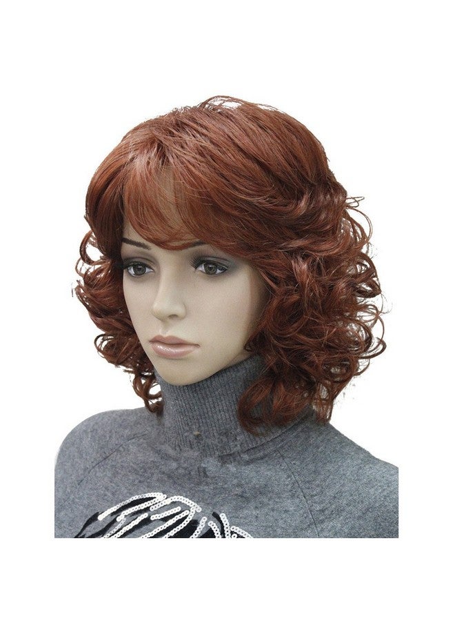 Aimole Short Curly Wig Synthetic Hair Women Natural Wigs (130 Fox Red) - Image 2