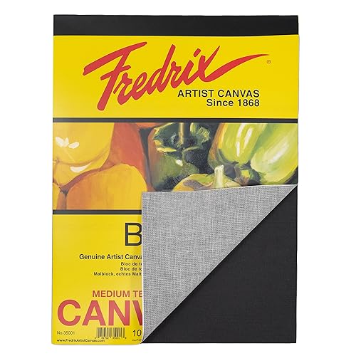 Fredrix 35001 Black Canvas Pad, 10 Sheets, 9 By 12 Inches - Image 4