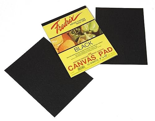 Fredrix 35001 Black Canvas Pad, 10 Sheets, 9 By 12 Inches - Image 3