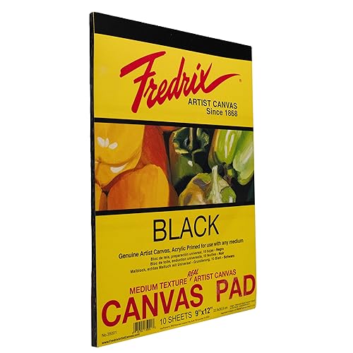 Fredrix 35001 Black Canvas Pad, 10 Sheets, 9 By 12 Inches - Image 5