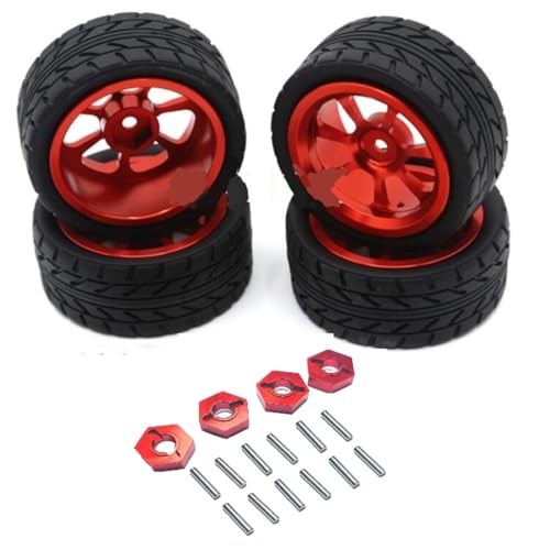 ZDingTech Upgrade Metal Wheels Tires for 114 MJX Hyper Go H14BM 14209 14210 Parts Upgrades Hyper go H14BM 14209 14210 Wheels TiresWheel Hexfor Hyper Go 14300D1 14300D2 14300E1 14300E2 Wheel Tire - Image 1