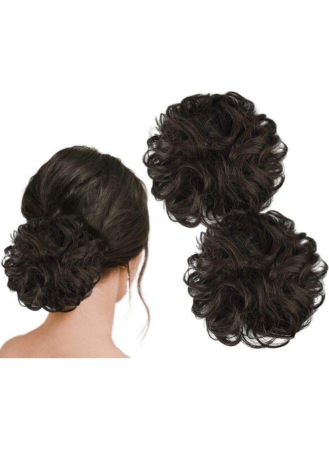 Temperia Hair Accessories For Women Stylish Juda Hair Buns For Women Messy Bun Hair Extension Artificial Fake Hair Donuts Bun Maker Scrunchies With Elastic Rubber Band Black - Image 1