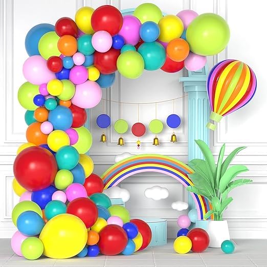 BRIJBAZAAR Multicolor Metallic Balloons - Pack of 50 Pcs | Happy Birthday Decoration Items for Boy and Girl | Multicolor Metallic Balloons for Birthday Decoration | Anniversary Decoration Items - Image 1