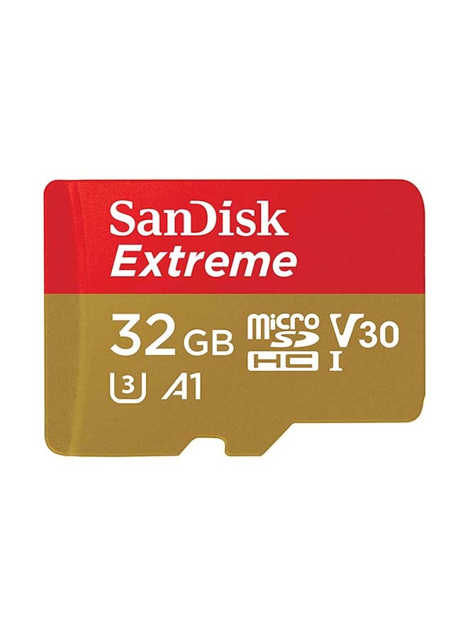 sandisk 32 GB  Extreme microSDHC UHS-I U3 Memory Card Read Speed Up to 100MB/s Speed Class 30 (V30) SDSQXAF-032G-GN6MN - Image 1