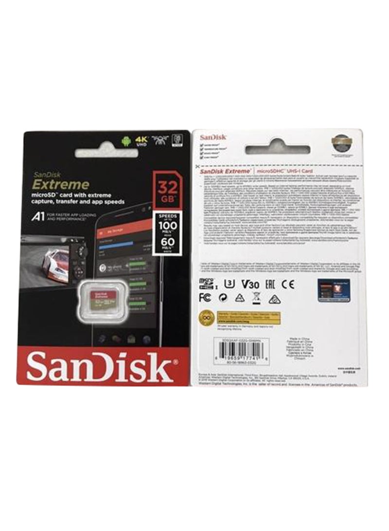 sandisk 32 GB  Extreme microSDHC UHS-I U3 Memory Card Read Speed Up to 100MB/s Speed Class 30 (V30) SDSQXAF-032G-GN6MN - Image 4
