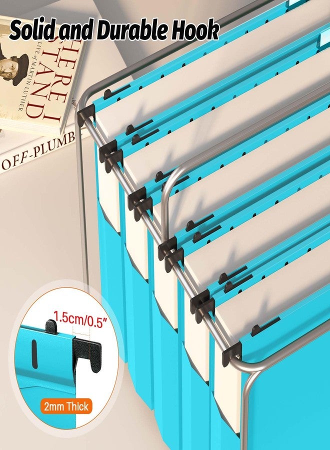 SHUTEX Plastic Hanging File Folders 12 Pack Reinforced Extra Capacity Expanding Hang Folders,Letter Size,Accordian Pocket,Heavy Duty 2 Inch Expansion,Hanging Folder Organizer for Office Home,Green - Image 5