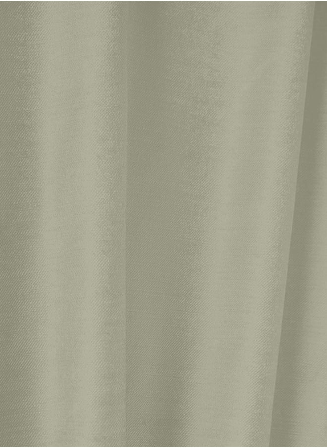 إن - هاوس - طقم ستائر من المخمل مكون من قطعتين - سكري - 200×140 سم - Image 1