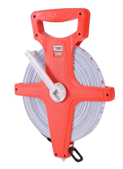 Fiberglass Measuring Tape - Long distance Fractions and metric scales Standout Open Reel Track and Field Measuring Tape for contractors landscapers DIY Construction and Land surveyor