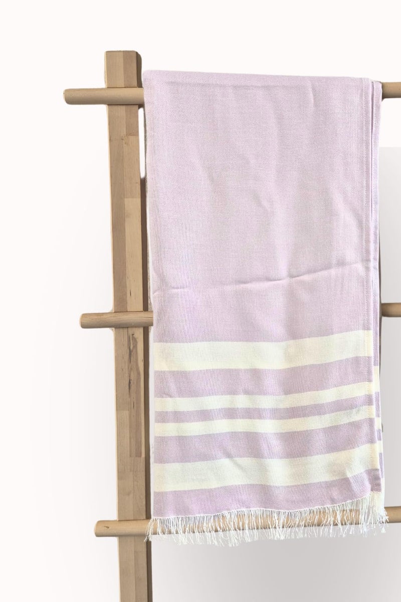 madake Bamboo Ultra Soft & Thin Turkish Towel-160x75cm|Quick Dry, Super Absorbent, Anti Bacterial|Extra Large Bath Towel for Men & Women|Ideal for Bath, Travel, Gym, Beach, Pool, & Yoga|Light Lavander - Image 1