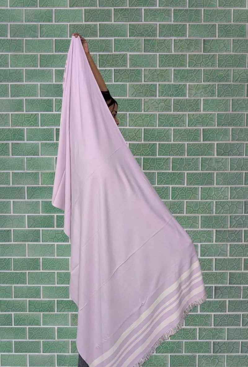 madake Bamboo Ultra Soft & Thin Turkish Towel-160x75cm|Quick Dry, Super Absorbent, Anti Bacterial|Extra Large Bath Towel for Men & Women|Ideal for Bath, Travel, Gym, Beach, Pool, & Yoga|Light Lavander - Image 4