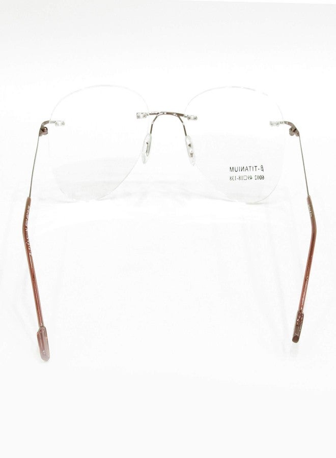 Redex Rimless Rectangle Optical Premium Reading Power Glasses For Men & Women+1.00,+1.50,+2.00,+2.50,+3.00 (2.00, BROWN) - Image 5