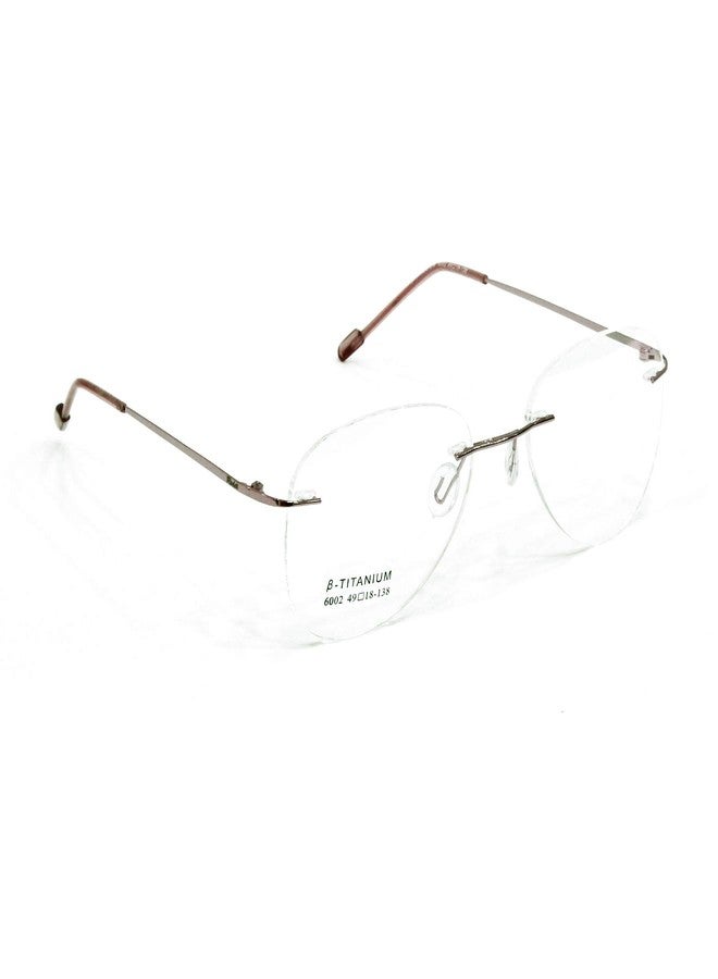 Redex Rimless Rectangle Optical Premium Reading Power Glasses For Men & Women+1.00,+1.50,+2.00,+2.50,+3.00 (2.00, BROWN) - Image 1
