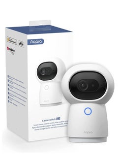 Aqara Aqara 2K Security Indoor Camera Hub G3, AI Facial and Gesture Recognition, Infrared Remote Control, 360° Viewing Angle via Pan and Tilt-White  - Image 1