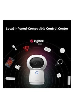 Aqara Aqara 2K Security Indoor Camera Hub G3, AI Facial and Gesture Recognition, Infrared Remote Control, 360° Viewing Angle via Pan and Tilt-White  - Image 4