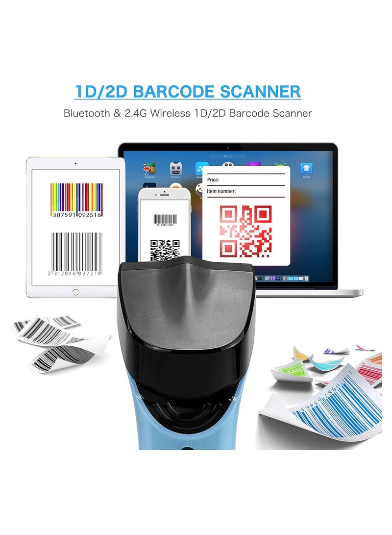 NETUM Bluetooth Wireless 2D Barcode Scanner, Hands Free Barcode Reader with Stand and Built-in Memory, Works with MAC OS, Windows, iOS, Android, Transfers Up to 50 Meters - Image 5