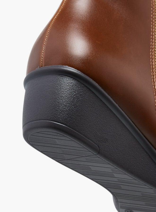 سيليست بوت نسائي بكعب إسفيني صلب بسحاب للإغلاق عند الكاحل - Image 5