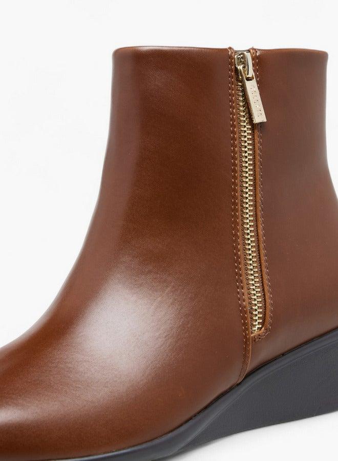 سيليست بوت نسائي بكعب إسفيني صلب بسحاب للإغلاق عند الكاحل - Image 4