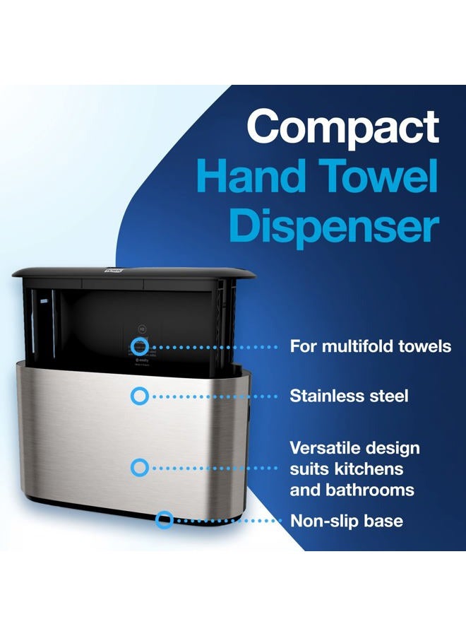 Tork Stainless Steel Paper Towel Dispenser, Compact for Home Use, Fits Tork H2 Hand Towels - Image 3