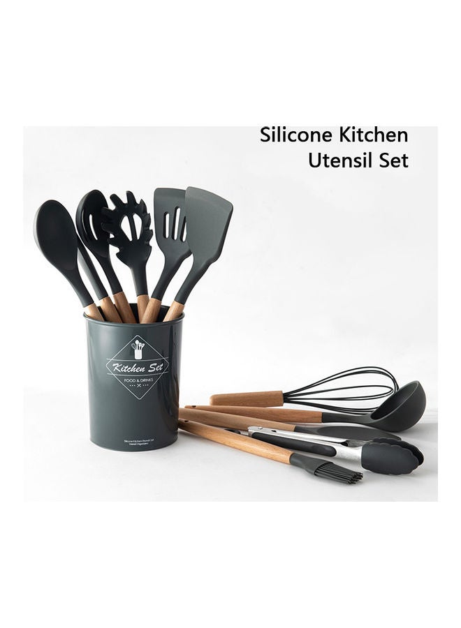 NIBEMINENT 11-Piece Kitchen Utensil Set Black 32 x 11 11cm - Image 3