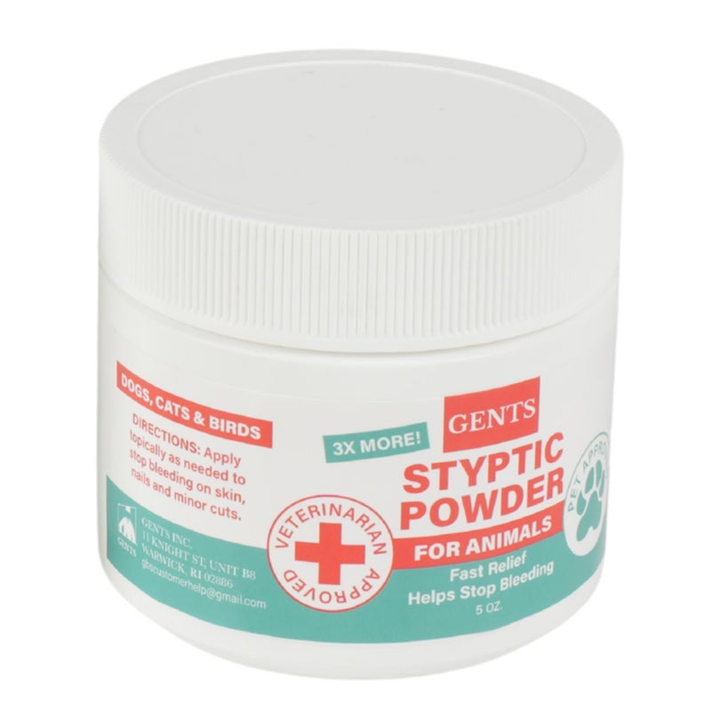 G.B.S 5 oz Styptic Powder for Dogs, Cats & Birds Stops Bleedingâ€“ Quick Blood Clotting for Nail Clipping, Minor Cuts, Tail Docking & Wing Clipping â€“ Pet First Aid Hemostatic Powder with Sealed Top & Scoop - Image 2