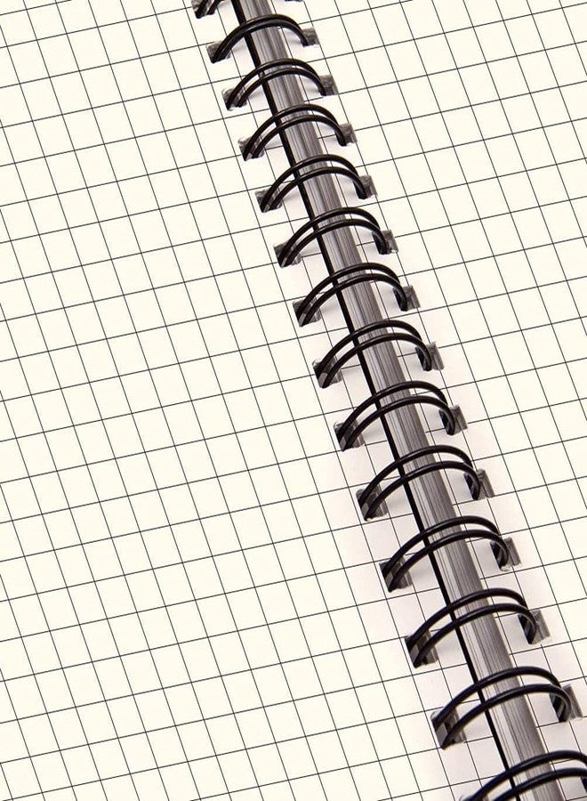 INNAXA 2 Pack A4 Square Grid Spiral Notebook, Kraft Cover Natural Shade Pages, Ruled Wirebound Notebooks Bulk Journals (Square Grid), 100 Pages - Image 3